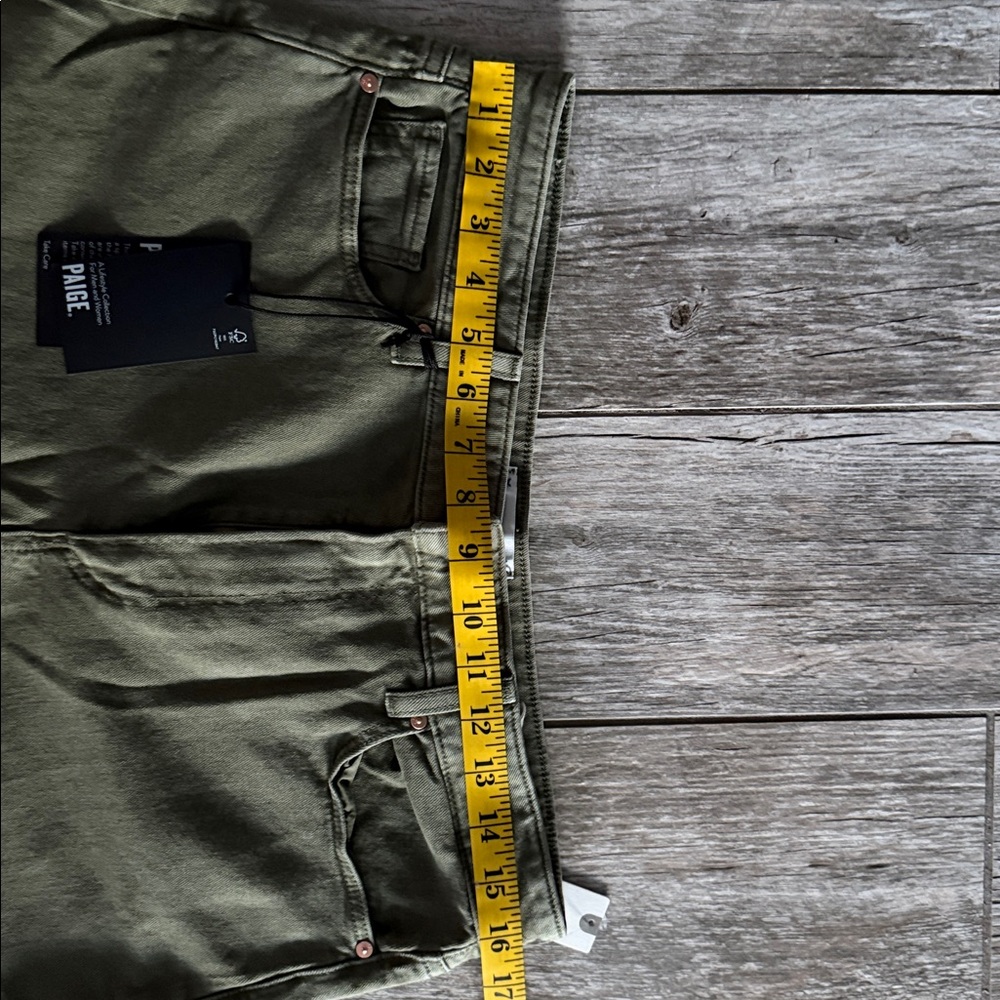 Anthropologie Paige Anessa ankle Wide Leg Olive Green Wide-Leg Pants - Picture 2 of 6